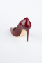 Stiletto Cuir Verni Rouge Bordeaux ABR1140
