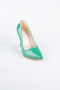 Stiletto Cuir Verni Vert ABR1140