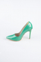 Stiletto Cuir Verni Vert ABR1140