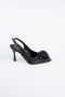 Chaussure de soirée Satin Noir MJ9004
