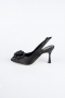 Chaussure de soirée Satin Noir MJ9004