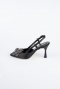 Chaussure de soirée Satin Noir MJ9005