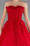 Robe De Fiançailles Grande Taille Longue Rouge ABU4453