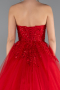 Robe De Fiançailles Grande Taille Longue Rouge ABU4453