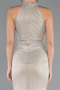 Robe de Soirée Longue Beige ABU4324