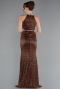 Robe De Soirée Longue Brun ABU4324