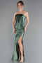 Robe De Soirée Longue Vert Pistache ABU4944
