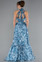 Robe de Soirée Longue Vert Pétrole ABU4686