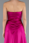 Robe de Soirée Longue Satin Fushia ABU5023