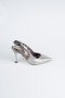 Stiletto Coupe Au Laser Platine MJ4102