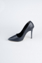 Stiletto Cuir Rouge Bleu Marine AB1140