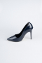 Stiletto Cuir Verni Bleu Marine ABR1140