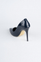 Stiletto Cuir Verni Bleu Marine ABR1140