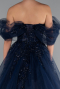 Robes De Soirée Grande Taille Longue Bleu Marine ABU4722