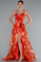 Robe de Soirée Longue Orange ABU5053