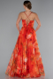 Robe de Soirée Longue Orange ABU5053
