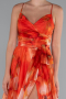 Robe de Soirée Longue Orange ABU5053