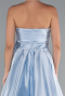 Robe De Soirée Satin Longue Bleu clair ABU3674