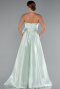 Robe De Soirée Satin Longue Menthe ABU3674