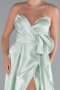 Robe De Soirée Satin Longue Menthe ABU3674