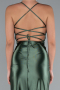 Robe De Soirée Satin Longue Vert Pistache ABU2800