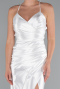 Robe De Soirée Satin Longue Blanc ABU2800