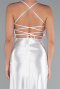 Robe De Soirée Satin Longue Blanc ABU2800