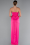 Robe De Soirée Satin Longue Fushia ABU3474