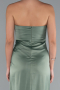 Robe De Soirée Satin Longue Vert Pistache ABU3474