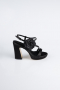 Chaussure de soirée Satin Noir ABS1142