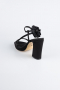 Chaussure de soirée Satin Noir ABS1142