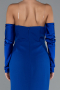 Robe Queue De Poisson Longue Bleu Saxe ABU4637