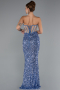 Robe Queue de Poisson Longue Squameuse Indigo ABU4790