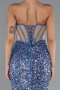 Robe Queue de Poisson Longue Squameuse Indigo ABU4790