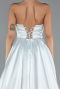 Robe de Soirée Longue Satin Menthe ABU5064