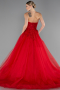 Robe De Soirée De Créateur Longue Rouge ABU4431