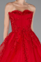 Robe De Soirée De Créateur Longue Rouge ABU4431