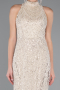 Robe De Soirée Longue Beige ABU4791