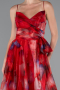 Robe de Soirée Longue Rouge ABU5053