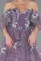 Robe De Fiançailles Grande Taille Longue Lavande ABU5076