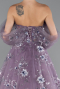 Robe De Fiançailles Grande Taille Longue Lavande ABU5076