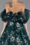 Robe De Fiançailles Grande Taille Longue Émeraude ABU5076