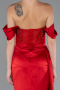 Robe de Soirée Longue Satin Rouge ABU6140