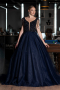 Robe De Soirée De Créateur Longue Bleu Marine ABU5019