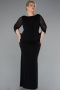 Robe de Soirée Grande Taille Longue Noir ABU5078