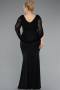 Robe de Soirée Grande Taille Longue Noir ABU5078