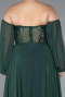 Robe De Soirée Grande Taille Mousseline Longue Émeraude ABU6142