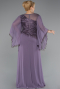 Robe De Soirée Grande Taille Longue Mousseline Lavande ABU5093