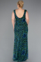 Robe De Soirée Grande Taille Longue Vert ABU5018