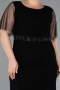 Robe De Invitation Grande Taille Midi Noir ABK2381